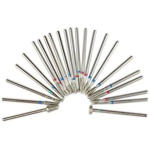 Nagel Boren Set voor Manicure, Verpakking van 8 diamant- en roestvrijstalen nagelboortjes, accessoires, veelkleurig(Grey)