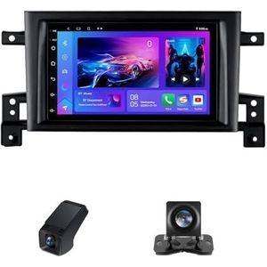 Android 14 autoradio geldt voor Suzuki Grand Vitara 3 2005-2015 met Carplay Android Auto WiFi 7 inch autoradio 2 Din met Bluetooth FM/GPS-navigatie stuurbediening achteruitrijcamera(X2)