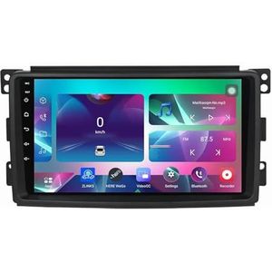 9"" Android 14 Touchscreen Autoradio 2 din met AHD Omgekeerd beeld Bediening op het stuur Bluetooth GPS navigatie Draadloze CarPlay voor Benz Smart 2006-2009(Q400(8+128G))