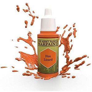 The Army Painter | Warpaint | Fire Lizard | Acrylic Non-Toxic Heavily Pigmented Water Based Paint for Tabletop Roleplaying, Boardgames, and Wargames Miniature Model Painting
