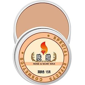 Littekenwax SFX Make-up - Huidskleur Littekenwax - Geen irritatie Halloween Huidskleur Gezicht Neus Cosmetische Modellering Litteken Wax Huidvriendelijk voor nepwond Qarido