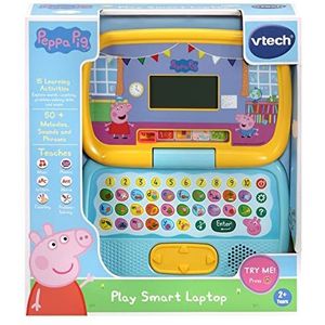 VTech 553503 Peppa Pig: Speel Smart Laptop Interactive Learning Laptop voor kinderen met letters en cijfers Geschikt voor jongens en meisjes 2, 3, 4, 5 en 6 jaar,grijs