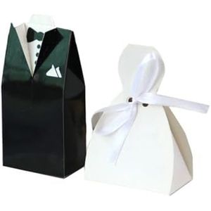 Bruiloft snoep dozen 20/30 stks bruid en bruidegom snoep doos bruiloft gunst en geschenken doos zoete zakken met lint bruiloft decoratie souvenirs partij decor (kleur: stijl 1, maat: 15 bruid 15