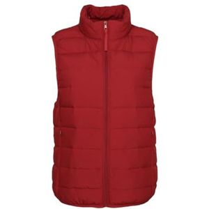 Niiyyjj Vrouwen Vest Uitloper Wit Eendendons Vest Ultra Licht Causaal Matt Mouwloos Warm Vest, Rood, XXL