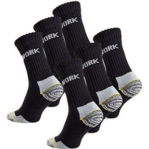 Werksokken - Robuuste Ademende Werksokken - 6 Paar - 39-42 EU