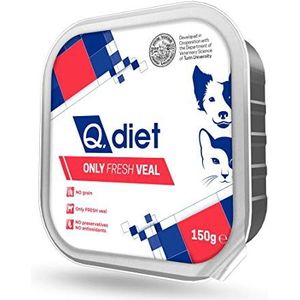 Qdiet Only Fresh Veal 150 g (verpakking van 11 stuks) monoproteïne kalfsleer