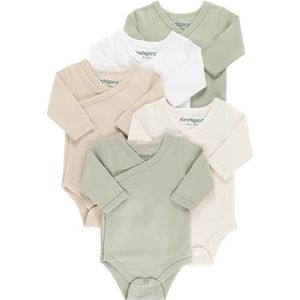 Kindsgard Rompertje met lange mouwen ""trunder"" – verpakking van 5 stuks – 100% biologisch katoen – Oeko-Tex gecertificeerd – zacht, ademend en onderhoudsvriendelijk – babybody met drukknopen, 5-delig