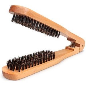 Amariver DIY Salon Kappers Stijltang Houten Antistatische Dubbele Borstel Kam