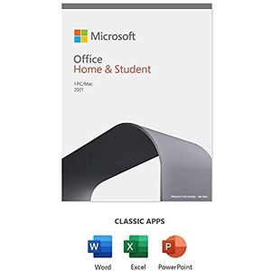Microsoft Office Home & Student 2021-1 PC/Mac – UK – Box 79G-05388 zwart