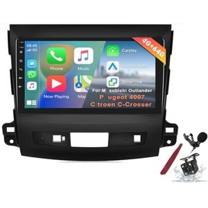 Android 15 Autoradio voor M-itsubishi Outlander (2006-2015) 9 inch 2K Touchscreen 2000 * 1200 Android Head Unit Multimedia Speler met Carplay GPS Navi BT 5G WiFi DSP SWC,Y3