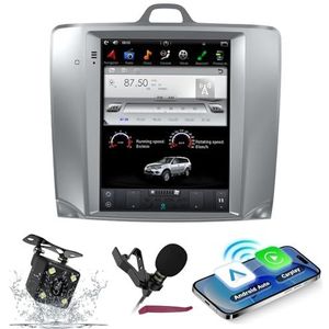 Android 15 Autoradio Navi voor F-ord Focus (2005-2011) 10.4 ""Touchscreen Car Multimedia Player met draadloze carplay GPS-navigatie Bluetooth5.0 HIFI FM 5G-WiFi SWC DSP MIC,6g+128g