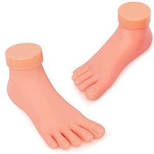 krofaue Oefen Nep Voet Model 1 Paar Flexibele Zachte Siliconen Prothetische Manicure Tool Voor Nail Tips Art Training