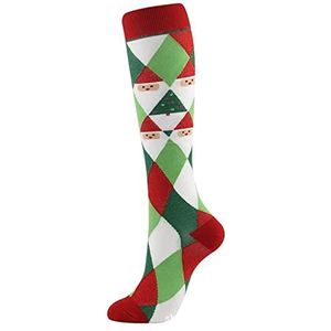 De mannen en vrouwen hebben skilaarzen sokken Veelkleurige kerstkousen over de knie for dames(F)