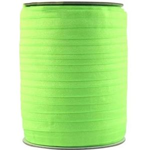 50 100 meter op rol 5/8 ""15 mm neon glanzende vouw over elastieken banden FOE spandex fettuccia cravatta per capelli fascia per cucire trim-neon key lime-50 yards