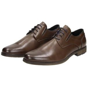 Fitters heren business schoen Max in kleur D.Brown PU Shiny, oversized herenschoenen - grote herenschoenen, Max 49 EU D.Brown PU Shiny
