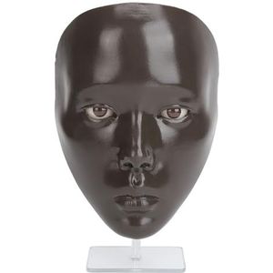 Gezichtsmake-up showcase poppenbord, make-up oefengereedschap. Huidvriendelijk volgelaatsmake-up oefenbord voor make-up make-up trainer (donkere huid)