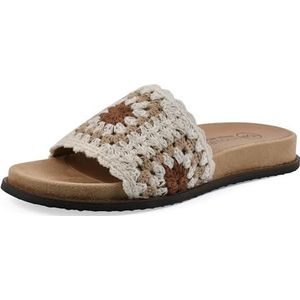 WHITE MOUNTAIN Maxim Slide Sandaal voor dames, crème/multi/Fab, 5.5 UK, Crème Multi Fab, 38.5 EU
