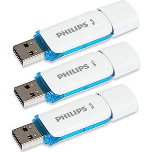Philips Snow Edition 2.0 USB flash drive 3x 16 GB voor PC, laptop, computer gegevensopslag, leessnelheid tot 21 MB/s