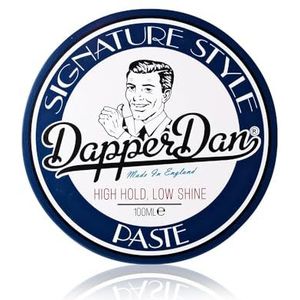 Dapper Dan Signature Style Paste, Haarpasta met Sterke Fixatie en Lage Glans voor Mannen, Voor Kort tot Middellang Haar, Aanpasbare Pasta, Geur van Handtekening Cologne, 100ml