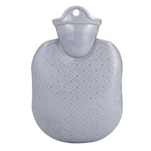 DieffematicRSD Warmwaterkruik Ijs Warmwaterkruik Effen Kleur Dikke Siliconen Rubber Grote Warmwaterkruik Winter Irrigatie Handwarmers Warme Paleis Tas (Color : Gray-S)