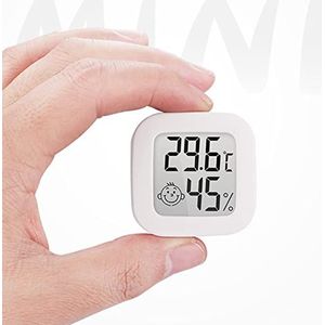 Reheyre Temperatuur Vochtigheid Meter Real-time Monitoring Temperatuurmeter Vochtigheidsmonitor Test Tools Hygrometer Thermometer voor Thuiskantoor Kwekerij Babykamer Kas Wit