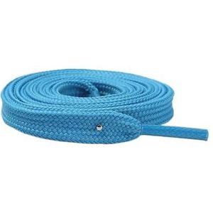 VONCYKI 5 paar platte klassieke dikke schoenveters, dubbellaagse platte schoenveters voor sneakers, hardlopen, sporten, basketbalschoenen, veters, casual snaren (17 meerblauw, 90 cm)