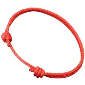 10-delige handgemaakte stringarmband, unisex, verstelbaar, dun touw, braslet, geschikt for casual, veelzijdige accessoires(10P Red)