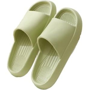 Slippers, Effen kleur Eenvoudige thuis, onderweg Comfortabele sandaalpantoffels Unisex modellen,voor dames en heren(Green,45 EU)