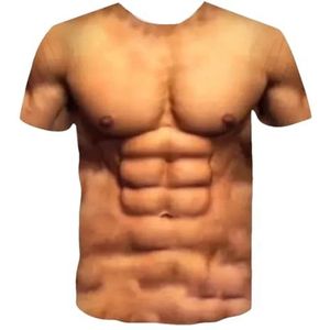 Mannen 3D Print T-shirts Streetwear Casual Vrouwen Mode Oversized Korte Mouw T-shirt O-hals Tees Tops Kleding, 7 cm., 3XL