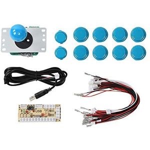 DIY Arcade Kast Onderdelen Kit, Arcade Game Joystick, CY-822A DIY Arcade Game Knop en Joystick Enkele Rocker Set voor Raspberry Pi PC Game Machine (blauw)