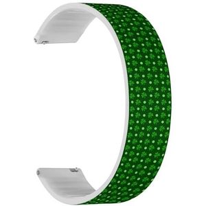 Solo Loop band compatibel met Garmin Fenix 7/7 Pro, Fenix 6/6 Pro, Fenix 5/5 Plus, Epix (Gen2) / Epix Pro (Gen2) (Saint Patrick Day) Quick-Release 22 mm rekbare siliconen band band accessoire,