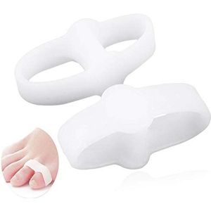 PEDIMEND Teenslippers voor kleine tenen | Helpt bij het strekken en uitlijnen van de tenen | Geweldig voor yoga en sportactiviteiten | Unisex | Voetverzorging (Double Loop Pinkie Toe Separator, 1PAIR