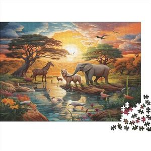 Wildlife Puzzel voor volwassenen en jongeren, impossible puzzel, bospel, kleurrijk legspel, behendigheidsspel voor het hele gezin, puzzelspel 300 stuks (40 x 28 cm)