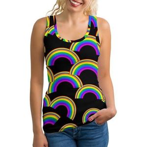 Rainbow LGBT Pride Tanktop voor dames, mouwloos T-shirt, pullover, vest, atletische basic shirts, zomer bedrukt