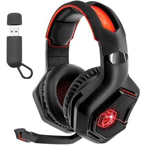 Headset - Draadloos - Rood - 50 mm - Ruisonderdrukking