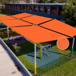 NAKAGSHI Zonnezeil, oranje, 4 x 5,5 m, zonnezeil, rechthoekig, waterdicht, uv-bescherming 95%, geschikt voor tuin, outdoor, terras, balkon (gepersonaliseerd)