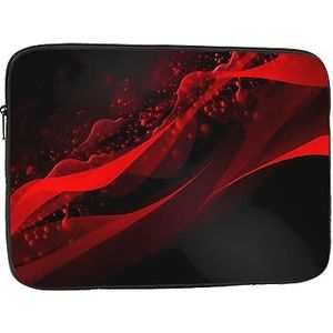 Zwarte en rode Achtergrond Laptop Case Laptop Sleeve Laptop Tas voor Vrouwen Mannen Shockproof Beschermende Notebook Case 15 inch