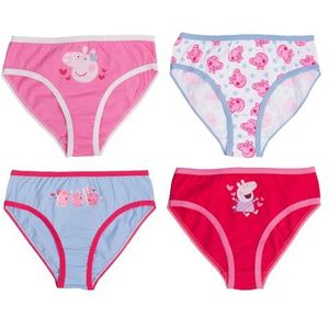 United Labels Peppa Pig Panty voor meisjes, kinderen, slip, onderbroek, ondergoed, meerkleurig, kleurrijk (verpakking van 4 stuks), Meerkleurig, 110/116 cm