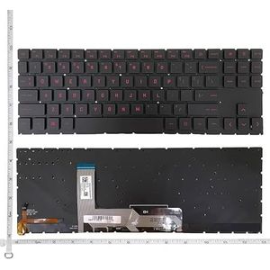 Verlicht Amerikaans laptoptoetsenbord voor HP voor OMEN 15-EN 16-C 16-N TPN-Q238 Q281 Q267 Engels(AMD Versions Red)