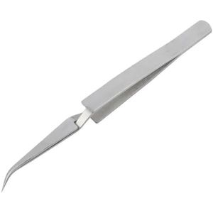 Precisie Roestvrijstalen Pincet Met Kruisvergrendeling En Fijne Punt For Het Solderen Van Sieraden En Het Maken Van Elektronica.(Curved)