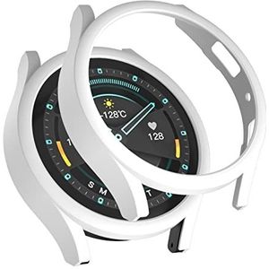Watch Case BZN for Samsung Galaxy Watch5 40 / 44mm Brandstofinjectie Hollow Watch Beschermhoes (Groen) (Rose Goud) (Zilver) enz. (Color : White)