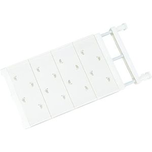 Kastplank Garderobekast Uitschuifbare Luchtkast Organisator for Keuken Boekenkast Wit 48-75cm Lengte 24cm Breedte Kast Organisator Verstelbare Garderobeplank Luchtkast Planken Stora/3310/26