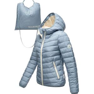 MARIKOO - Pack Me A S - Gewatteerde Jas - Powder Blue - Korte Overgangsjas