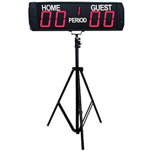 Elektronisch scorebord Elektronisch scorebord met afstandsbediening, draagbaar LED-scorebord op tafel Professioneel met standaard for basketbal, honkbal/voetbal/tennis(Color:Scoreboard and stand)