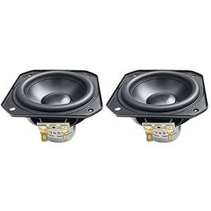 GatherTOOL 1/2 stks DIY 3 Inch Full Range Speaker 50W 8Ohm Treble Mid Bass Audio Speaker Aluminium Basin Neodymium Luidspreker Voor Audio Onderdelen (Kleur: 2 stuks)