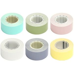 WMMNHY 6 Rolls Adhesive Label Paper Thermal Printing Paper Sticker Tape Waterdichte scheurbestendig for m1 / l1 Label maker printer