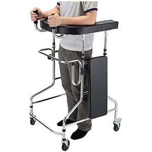 Rechtopstaande rollator, loophulpmiddelen voor senioren Opstaan ​​Opvouwbaar Laadvermogen 100 kg met gevoerde armleuningen? 0 treden in hoogte verstelbaar (maat: A) Decoration