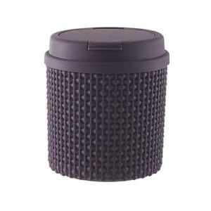 afvalbak Vuilnisbakken, mini-prullenbak, duurzame mini-afvalbak for bureau, afvalbak van 2 liter/0,5 gallon met deksel, afvalmanden keuken (Color : Purple, Size : Flat lid)