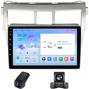 Autoradio,Android 13 geldt geldt voor Toyota Vios 2 2007-2013 9 inch HD touchscreen autoradio met draadloze Carplay Android Auto GPS-navigatie 4GLTE 5GWi-Fi Bluetooth FM RDS(NF-6)