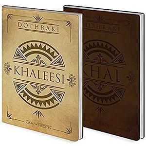 Game of Thrones Journal Notebooks (Khal en Khaleesi Design) Set van 2 notitieboeken A5, notitieboeken en notitieblokken A5 - Officiële merchandise